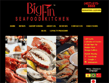 Tablet Screenshot of bigfinseafood.com